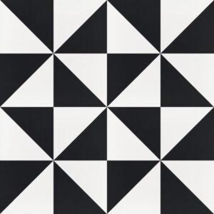 Carreaux ciment noir et blanc